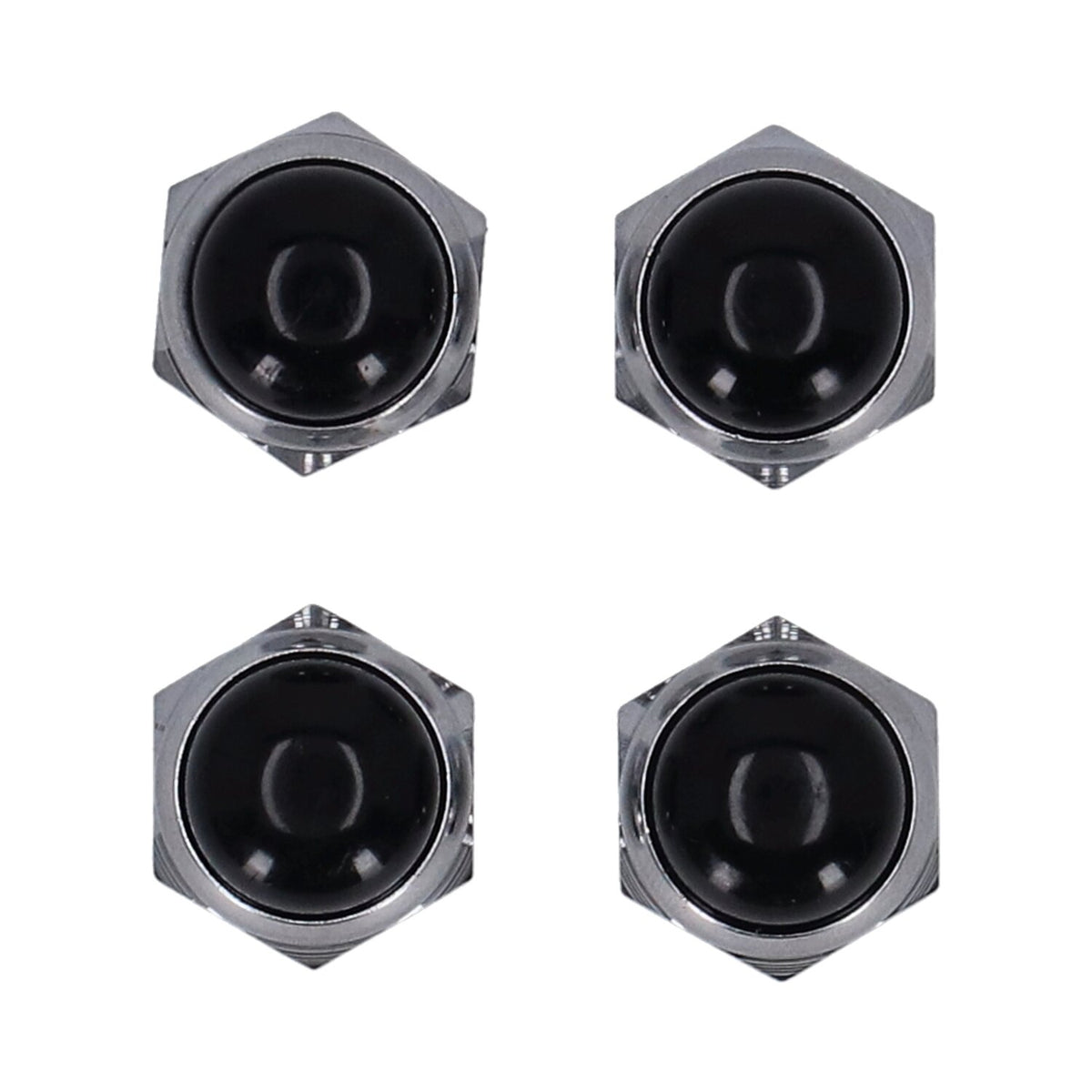 Rocker shaft end nut set, black plastic inserts