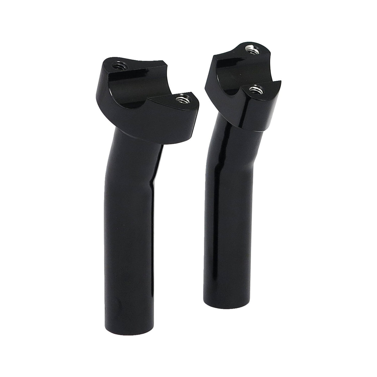 Forged aluminum risers pullback, 5-3/4" rise. Black