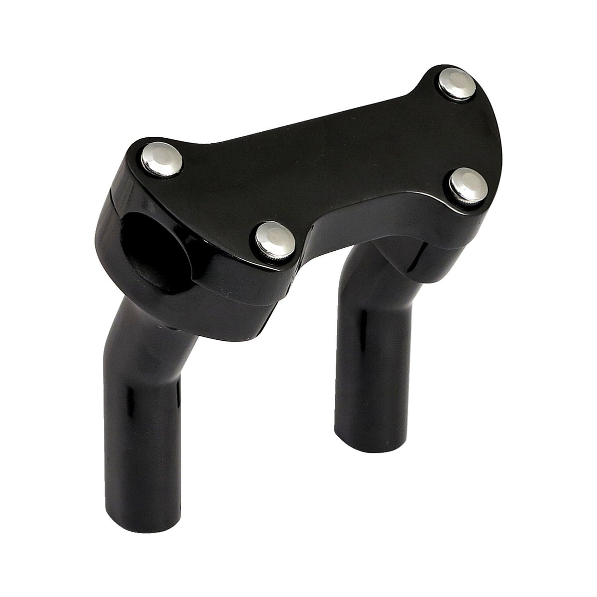OEM style pullback risers, with top clamp. 4.5" rise. Black