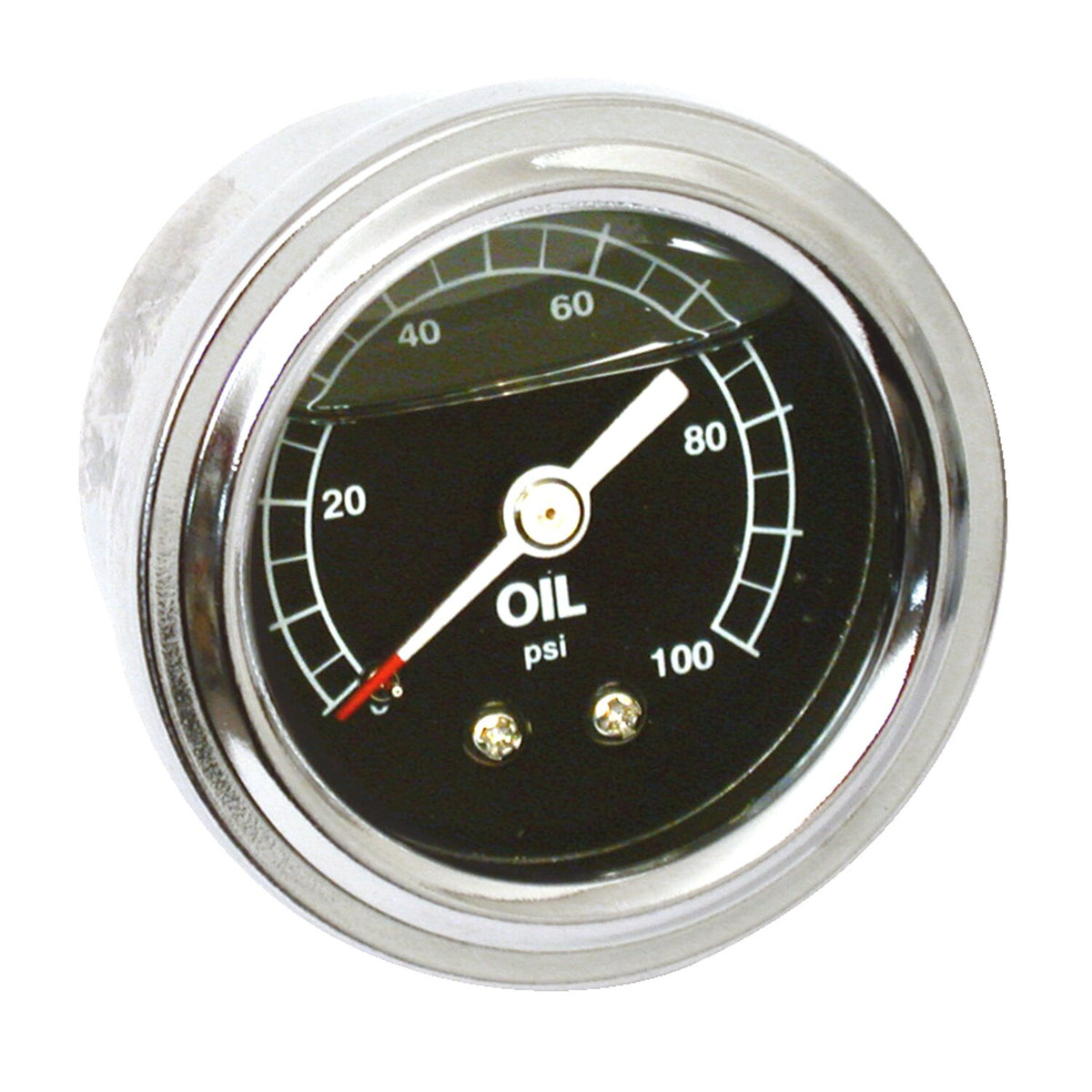 Oil pressure gauge, liquid filled. 0-100 PSI