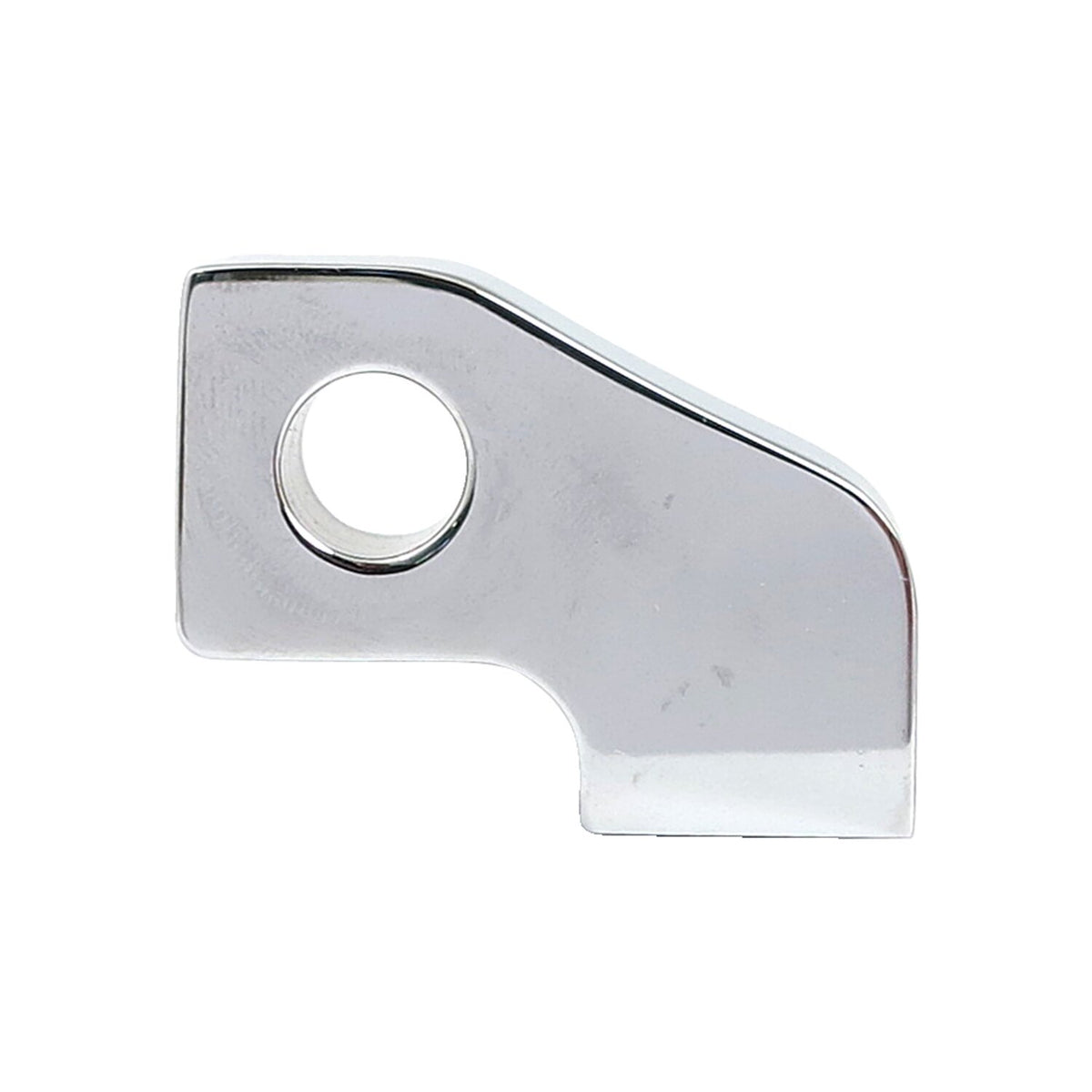 Custom headlamp mount block. angled. Chrome