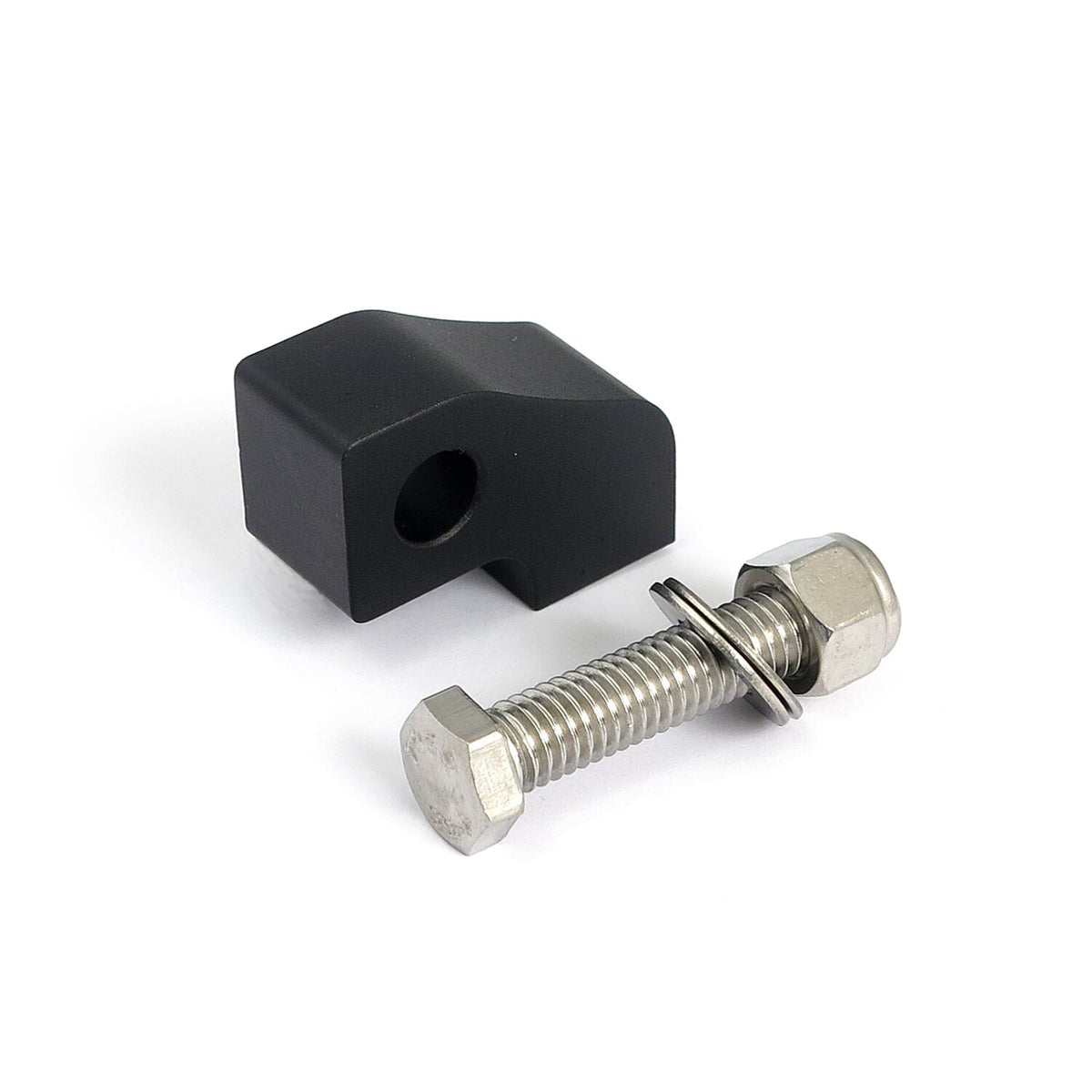 Custom headlamp mount block. angled. Black