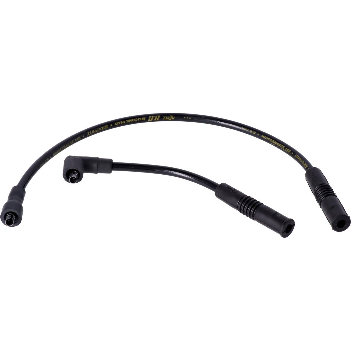 Accel, 8.8mm supression core spark plug wire set. Black