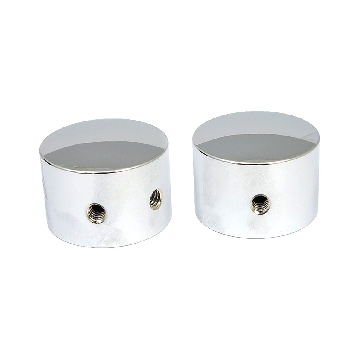 Front axle nut cap kit. Chrome