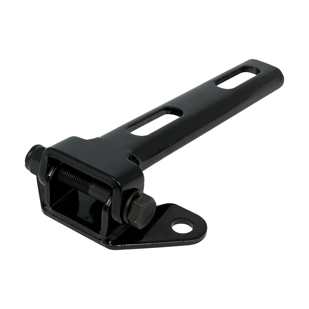 Universal solo seat hinge, square mount. Black