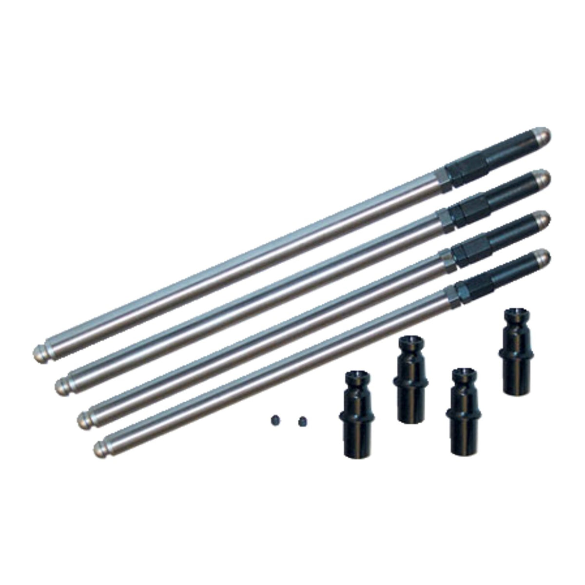 S&S, adj. chromoly pushrods with solid converters. +.200"
