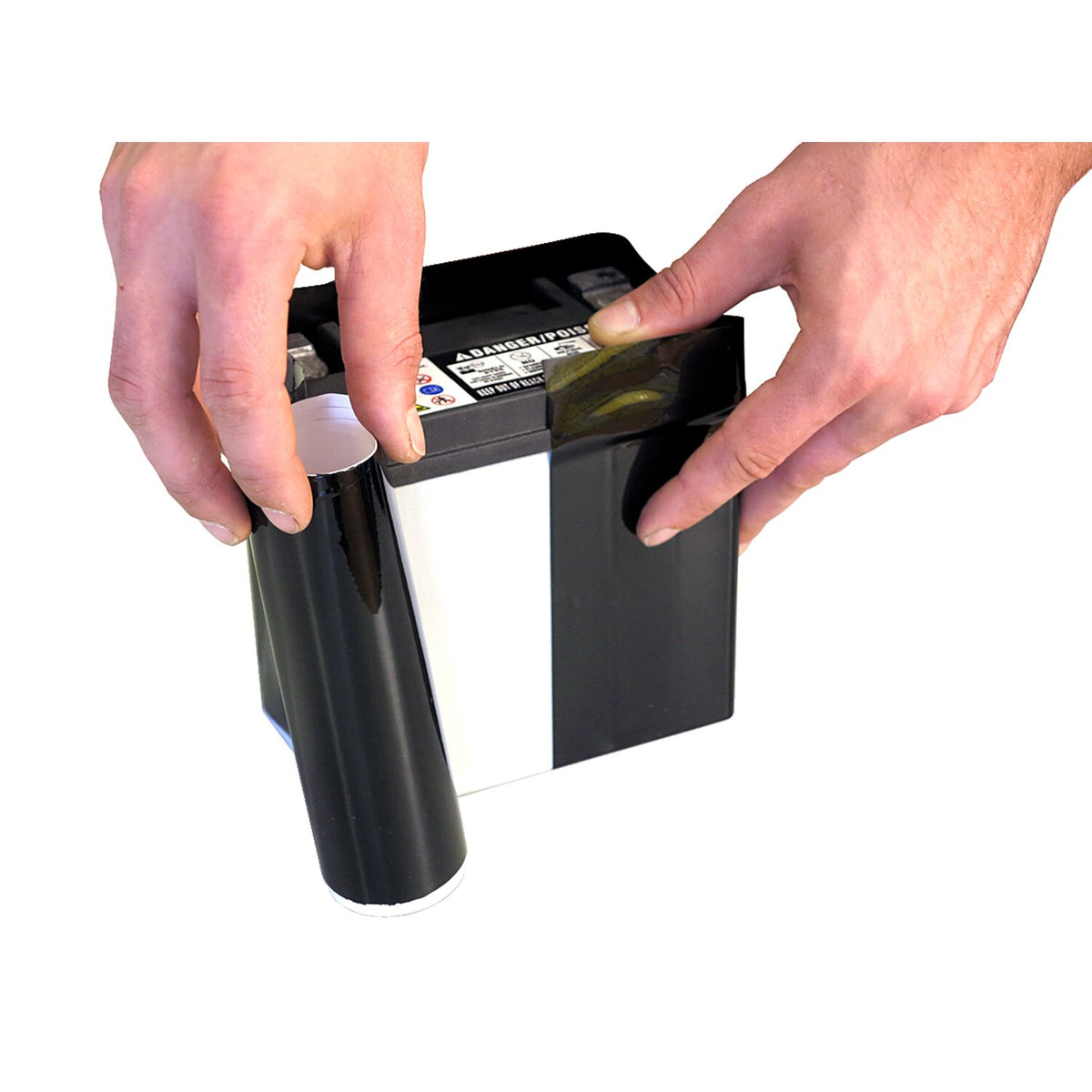 MCS, battery sticker set. Gloss black