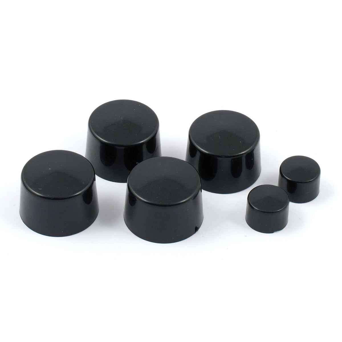 Smoothtopps, push-on bolt cover set. Black