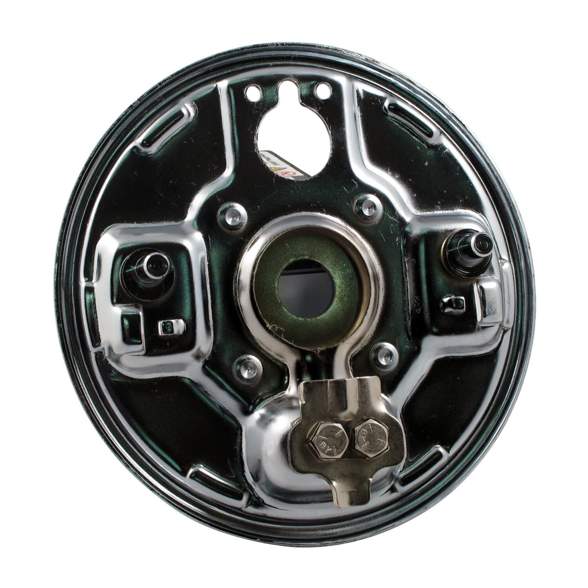 Rear hydraulic brake backing plate, chrome
