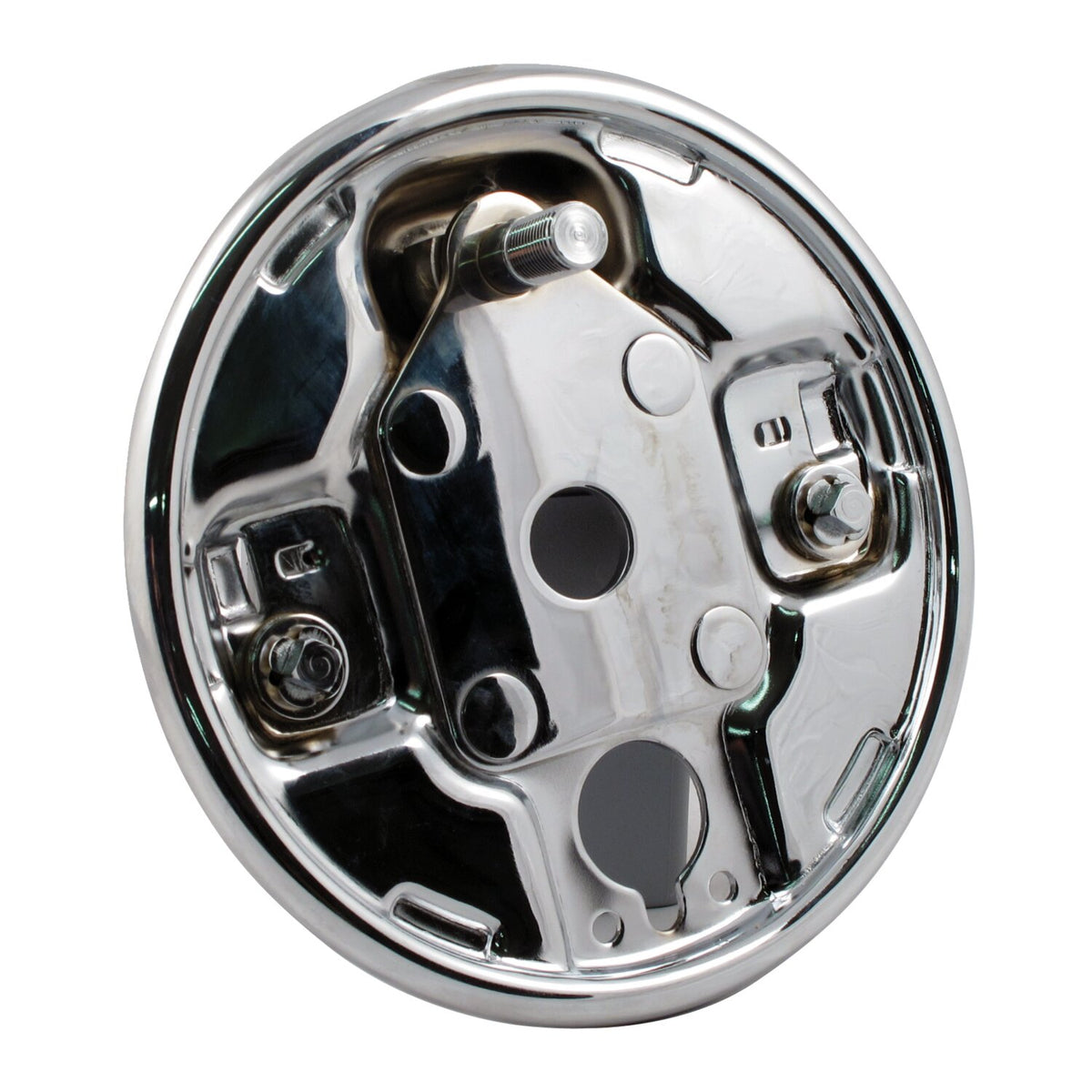 Rear hydraulic brake backing plate, chrome