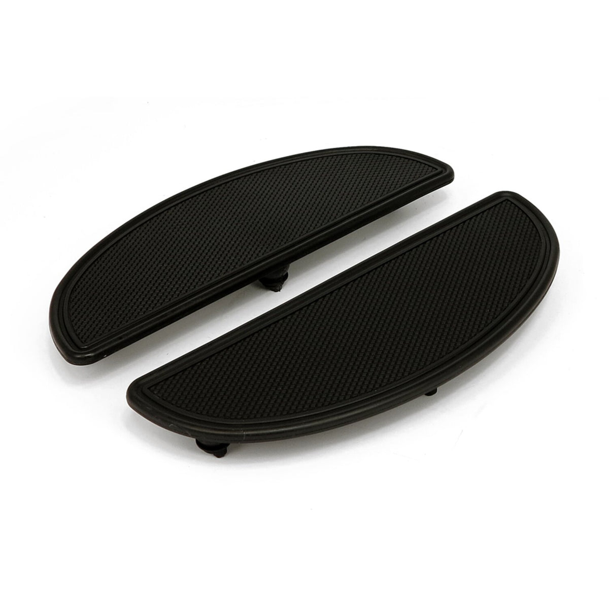 Oval floorboard pads. knurled/ribbed. Black
