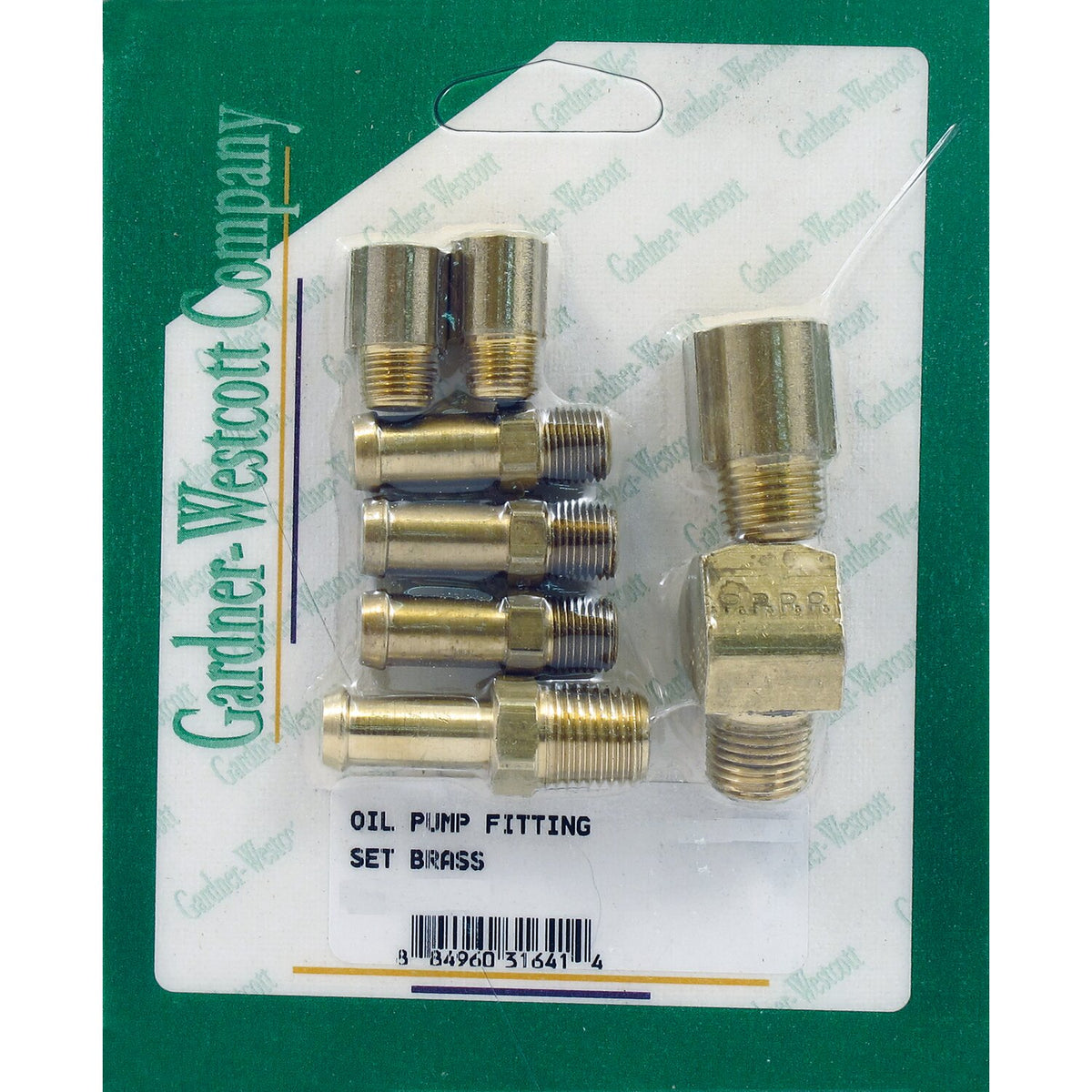 Gardner-Westcott, oil pump line fitting kit. Brass