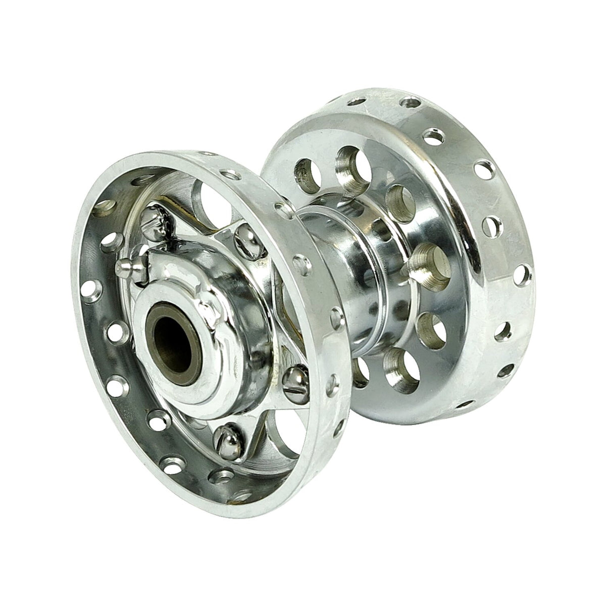 Custom Star hub, for OEM axle. Chrome with chrome star