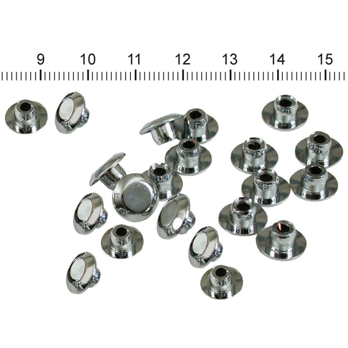 Push-in mushroom allen head plugs m6. Chrome