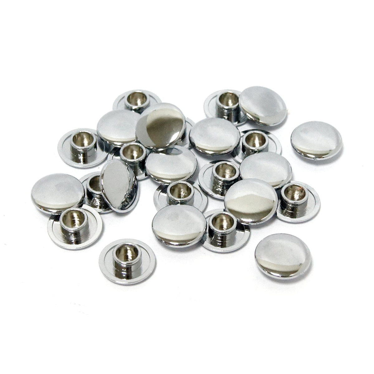 Push-in mushroom allen head plugs M10. Chrome