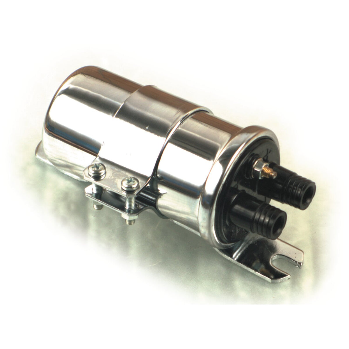 Round custom ignition coil kit, 12v. Chrome