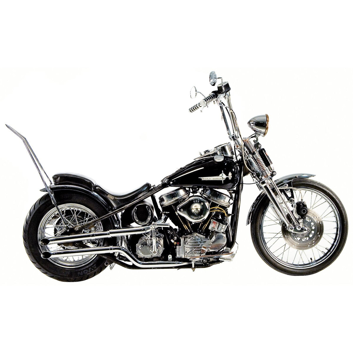 Paughco, Tailpipe extension. 18" Goose cut. Chrome