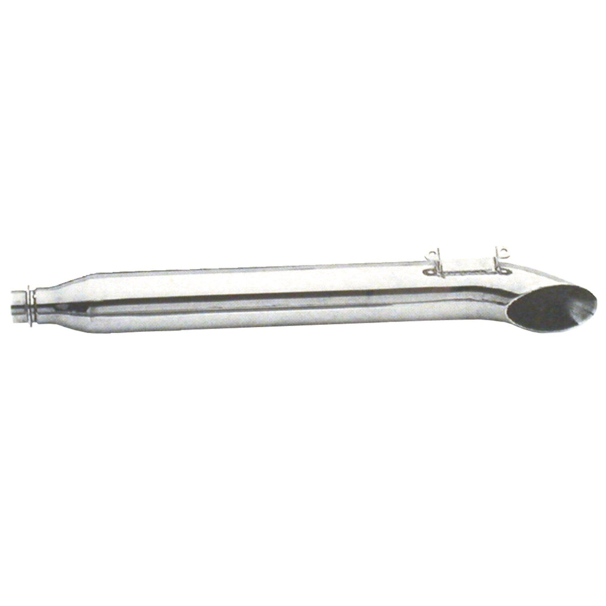Paughco, FLT Turn out muffler 31" long. Right. Chrome