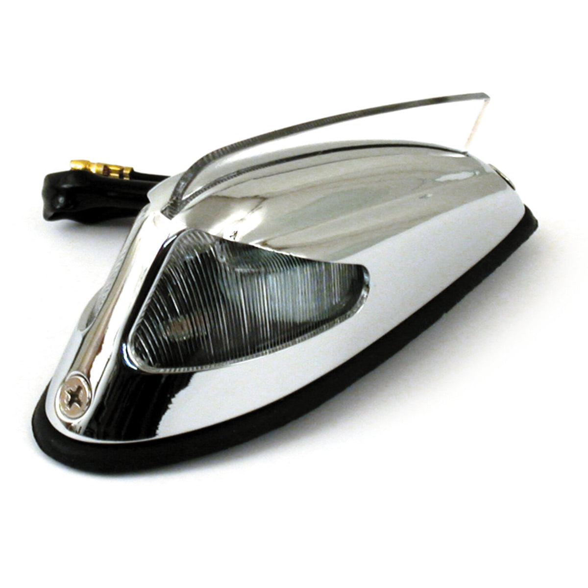 50-57 style front fender light. Chrome, clear lens