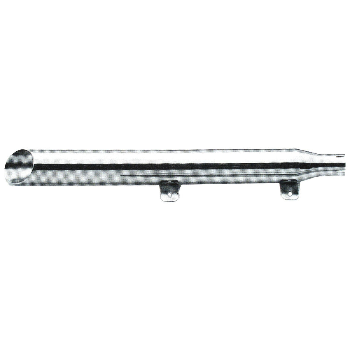 Paughco, 3" Slash-cut Cruiser muffler. 30". Right
