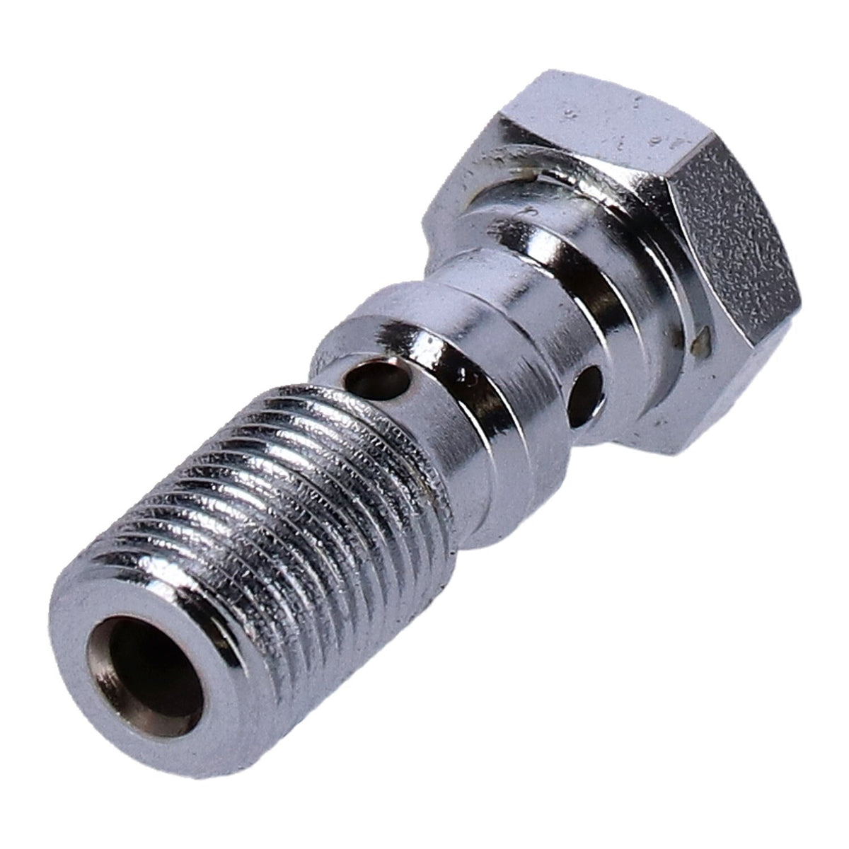 Goodridge, 7/16-24 double banjo bolt. Chrome