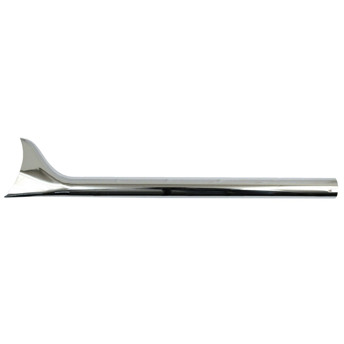 Slip-on Fishtail exhaust extension 30" long chrome