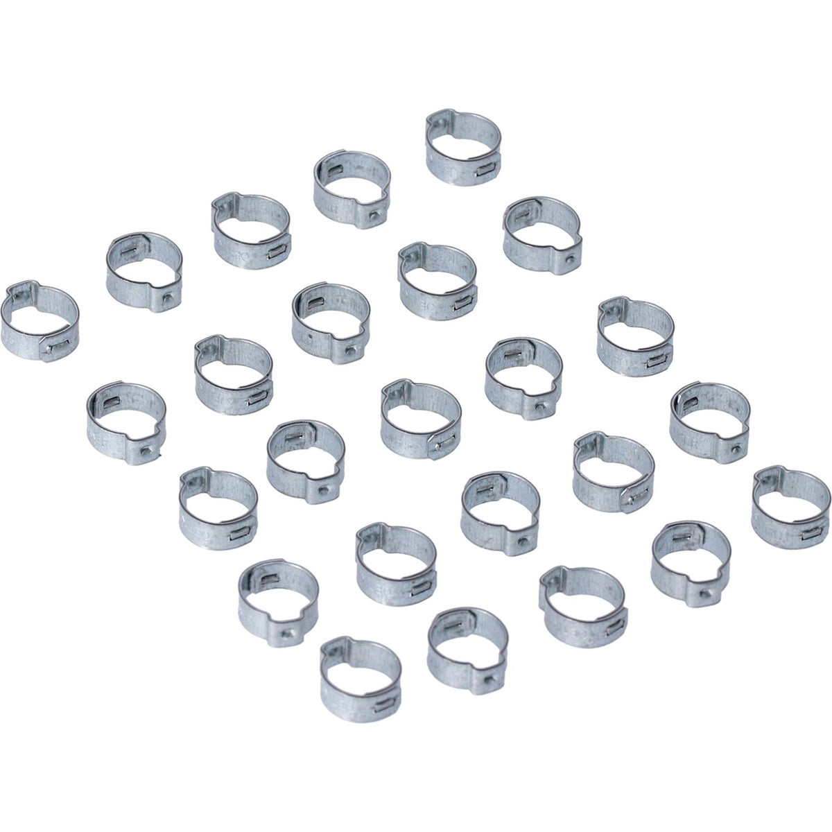 Crimp hose clamp, 19/32 (14.99mm) ID. Zinc