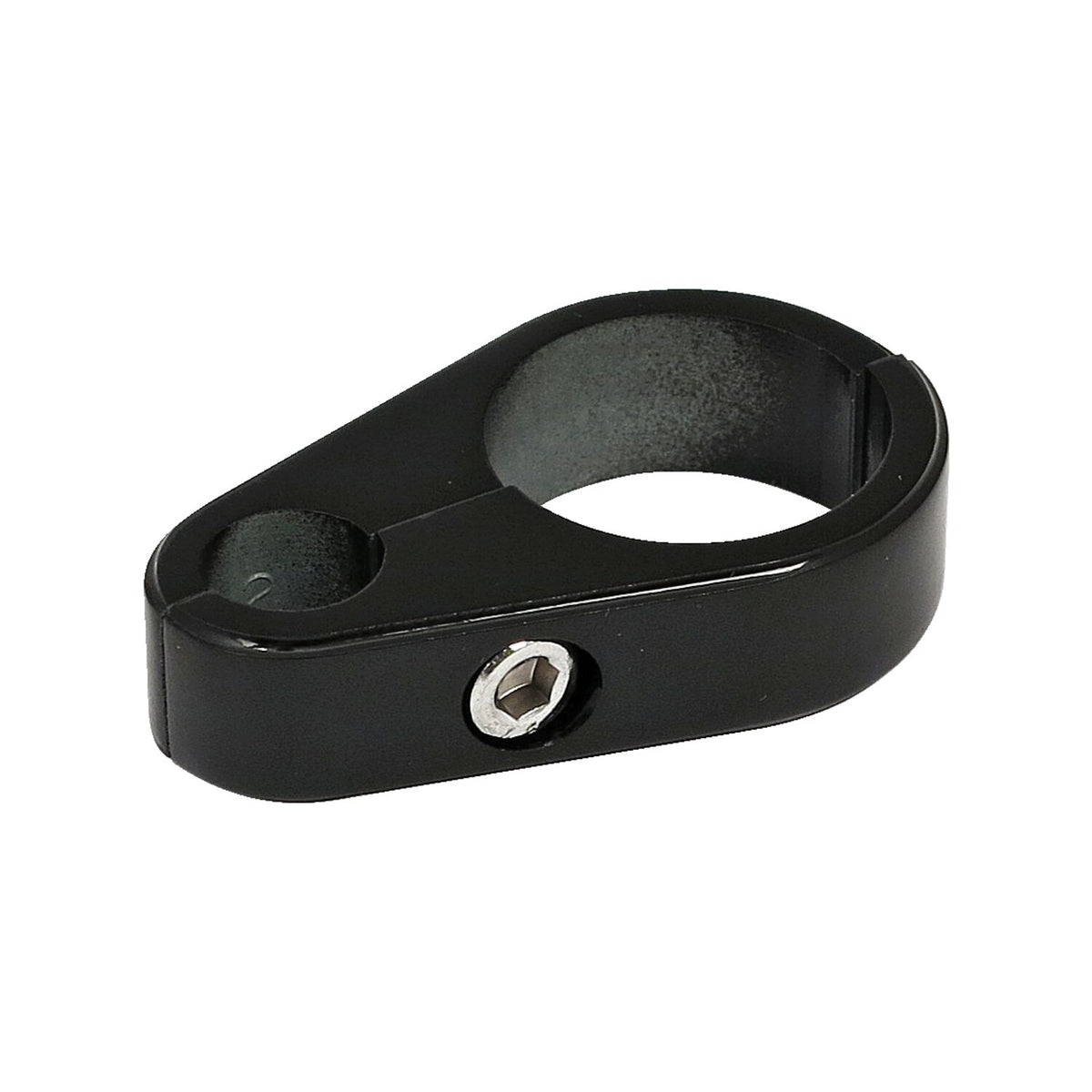 2-piece frame cable clamp. Clutch. Black