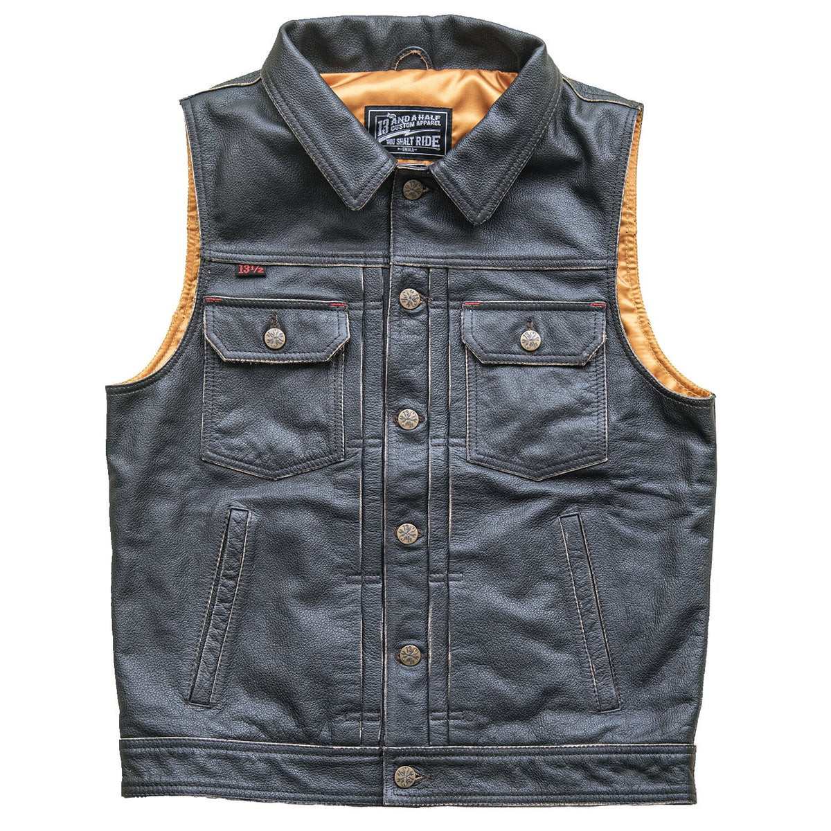 13 1/2 Blood Moon leather vest black