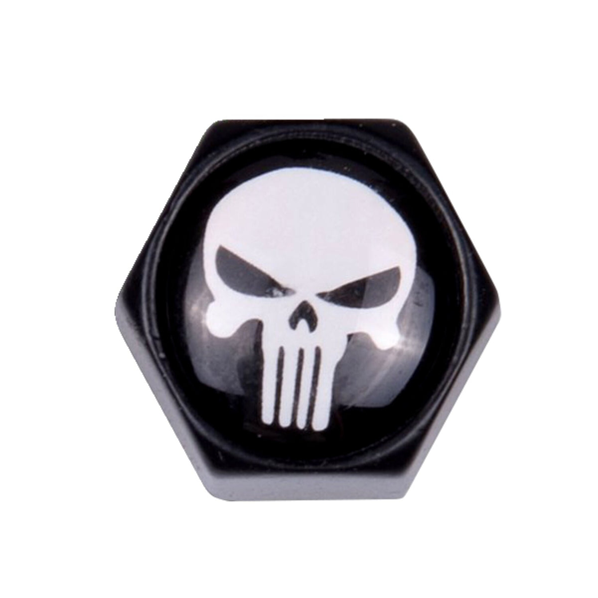 Trik Topz, Block Skull valve caps. Black/white