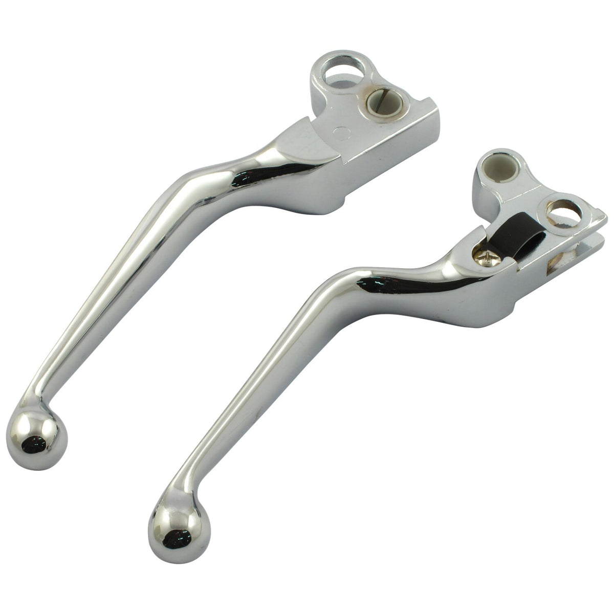 Handlebar lever set, 93-up style. Chrome