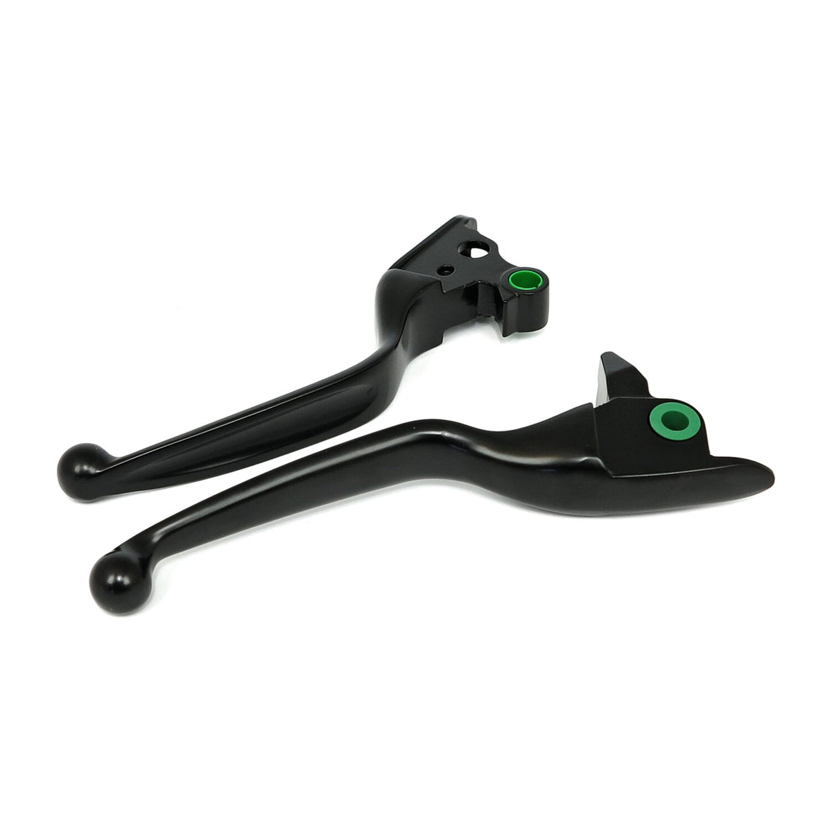 Handlebar lever kit wide blade, grooved. Black