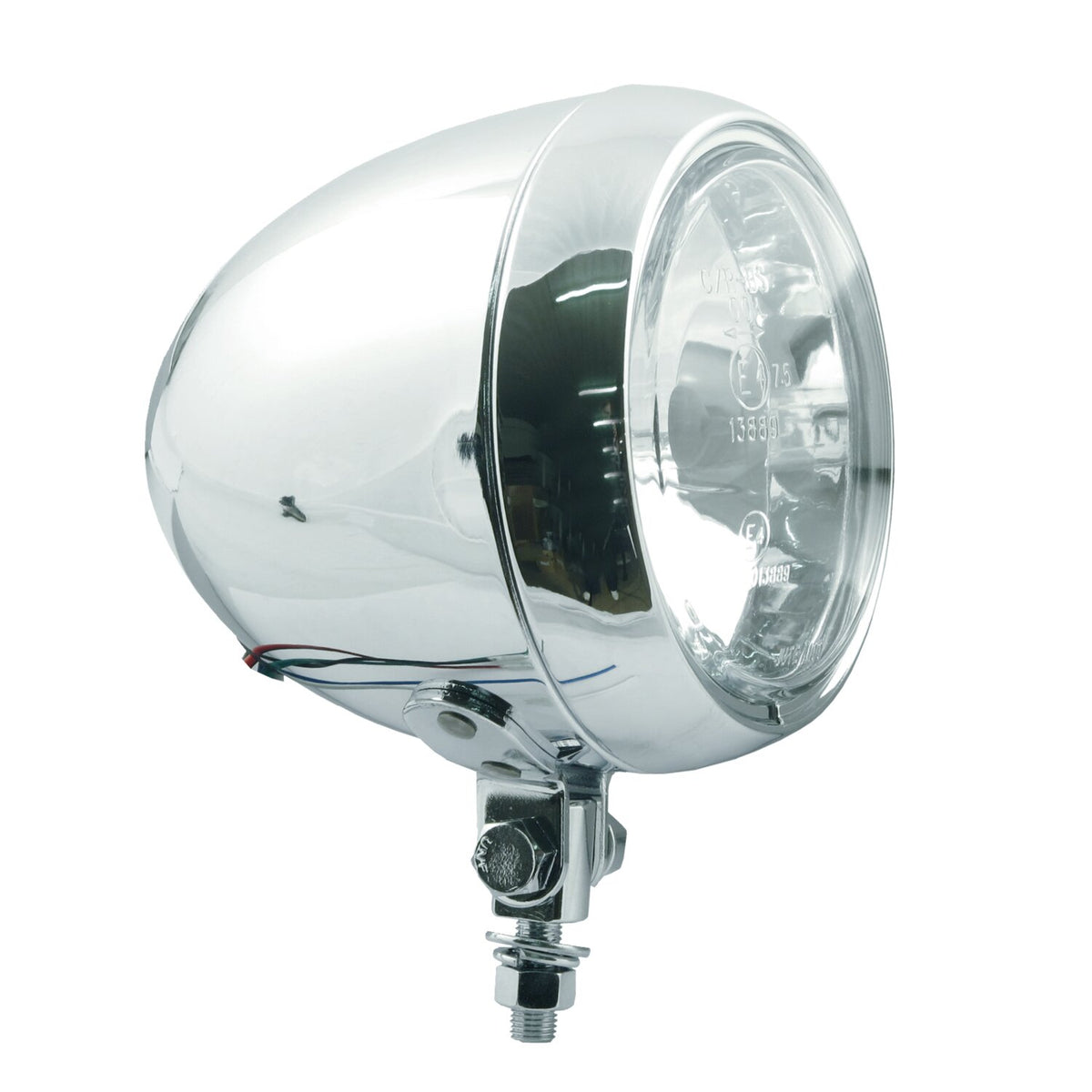 Colorado 4-1/2" HS1 headlamp. bottom mount. Chrome