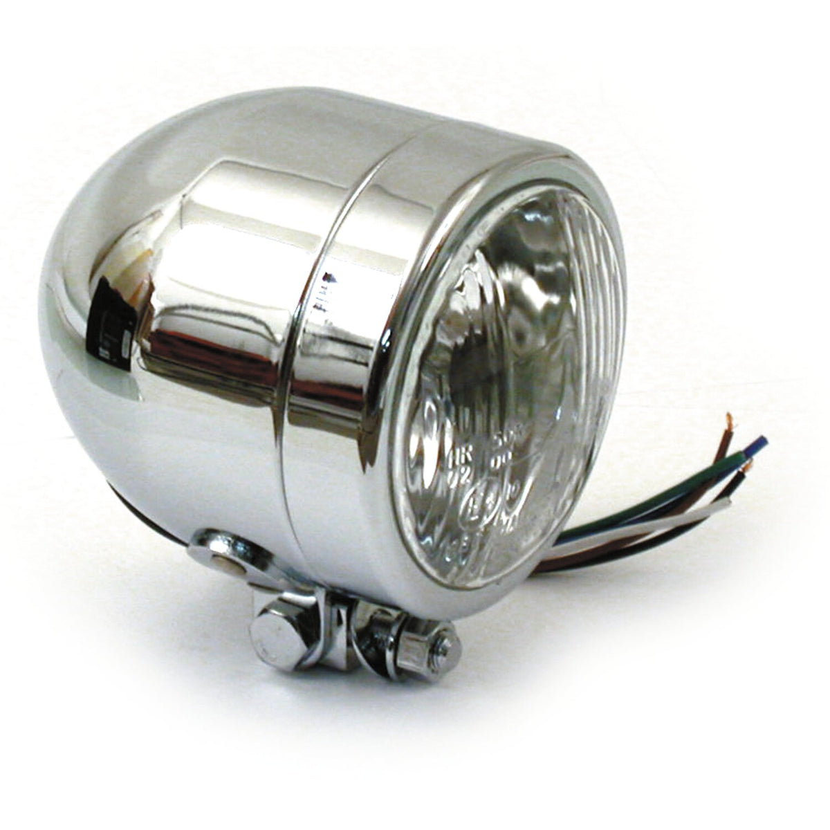 Single 4" H7 headlamp. low beam. Chrome