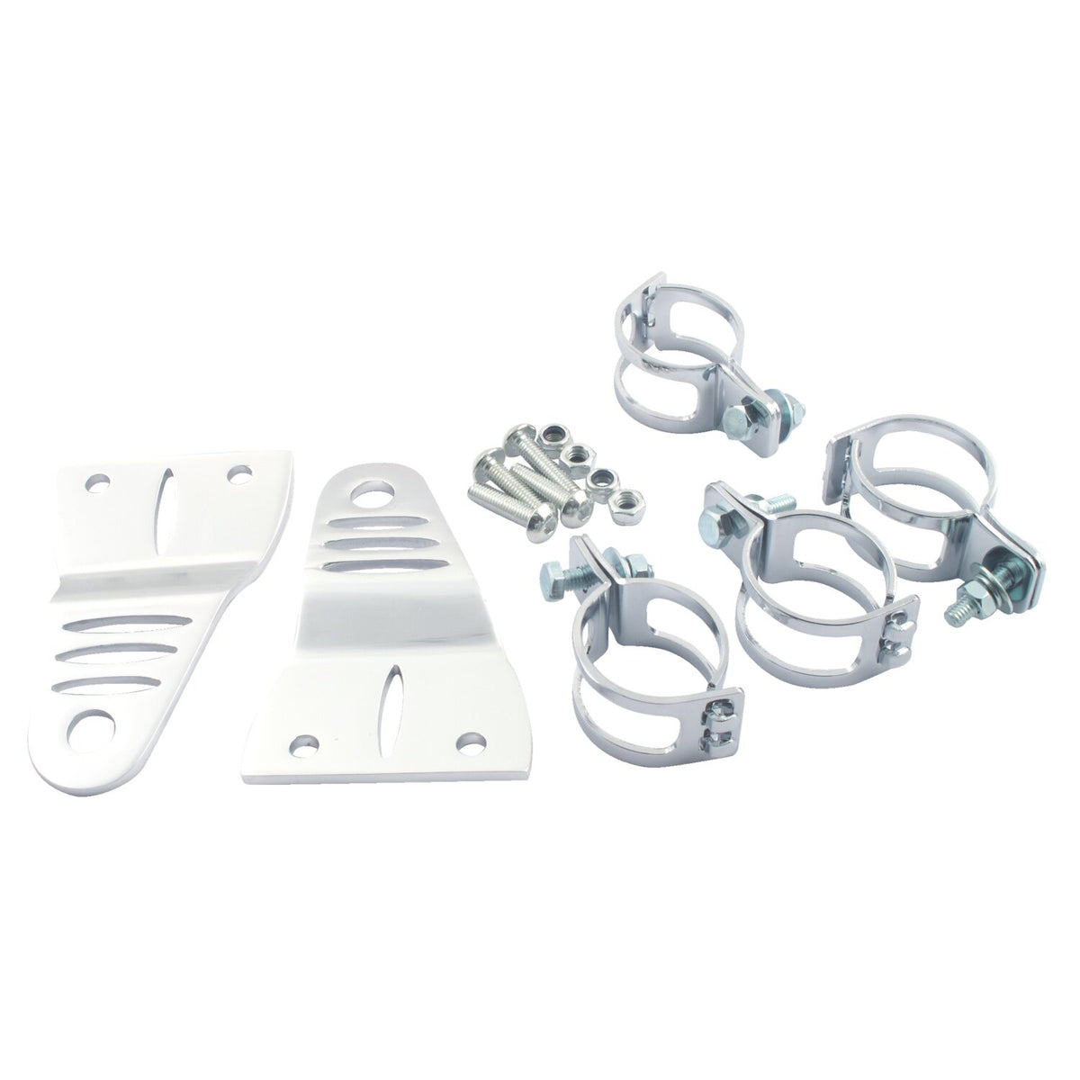 Striker, slotted side mount headlamp bracket assembly. Clear
