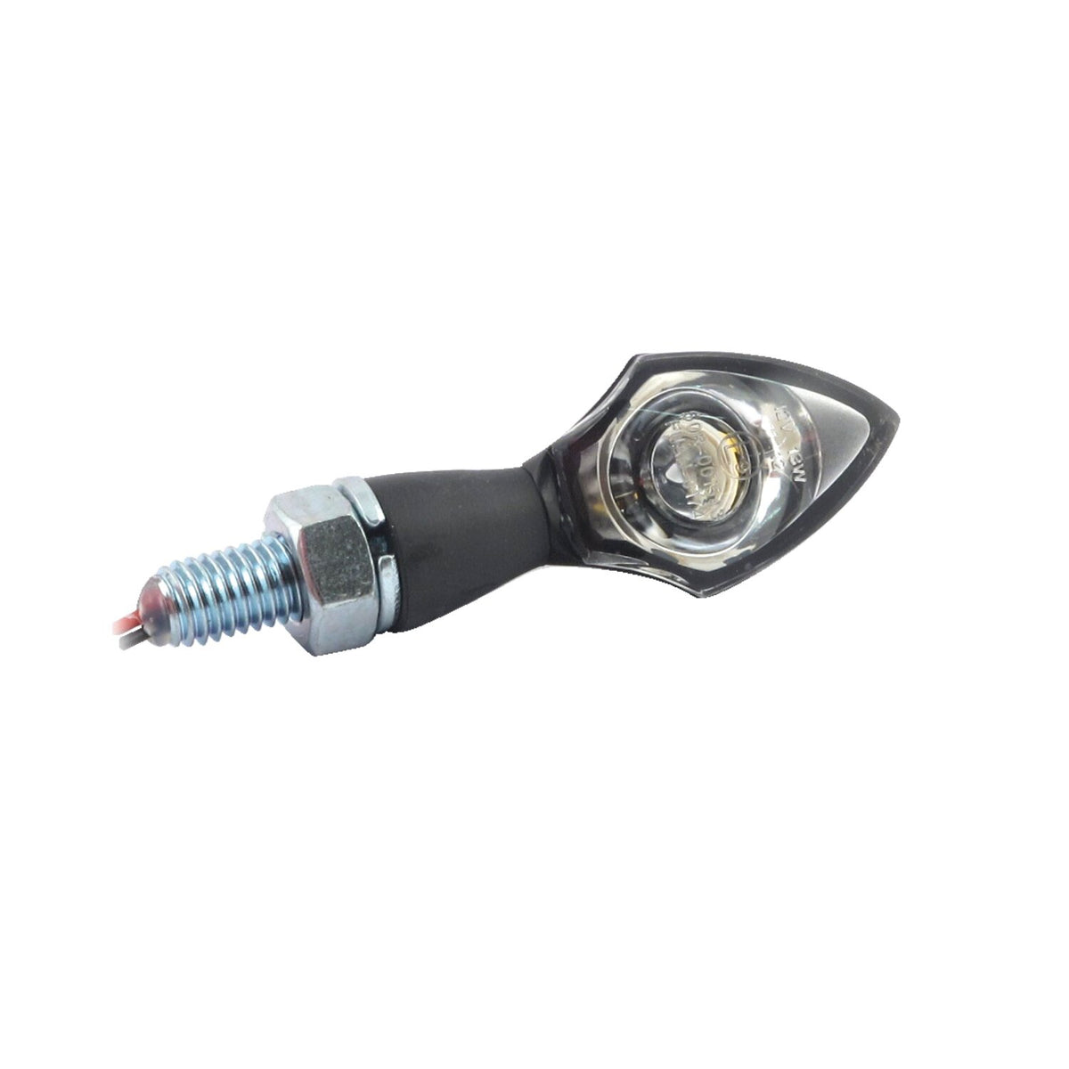 Pen head LED turn signals black/clear lens