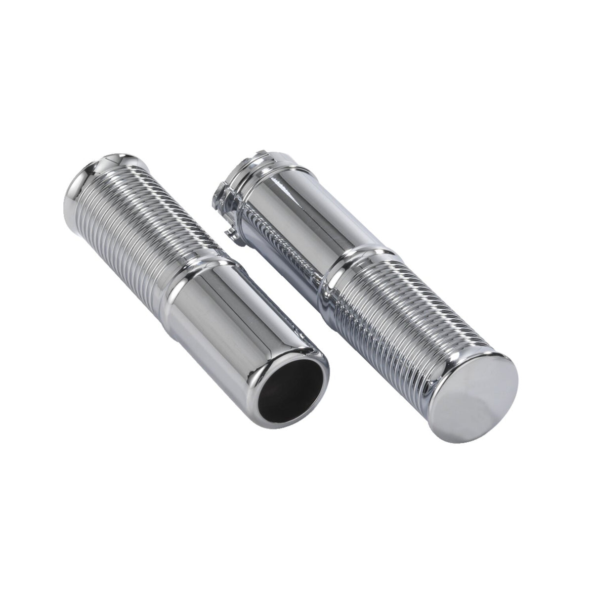 Kustom Tech, FL handlebar grip set. Chromed aluminum