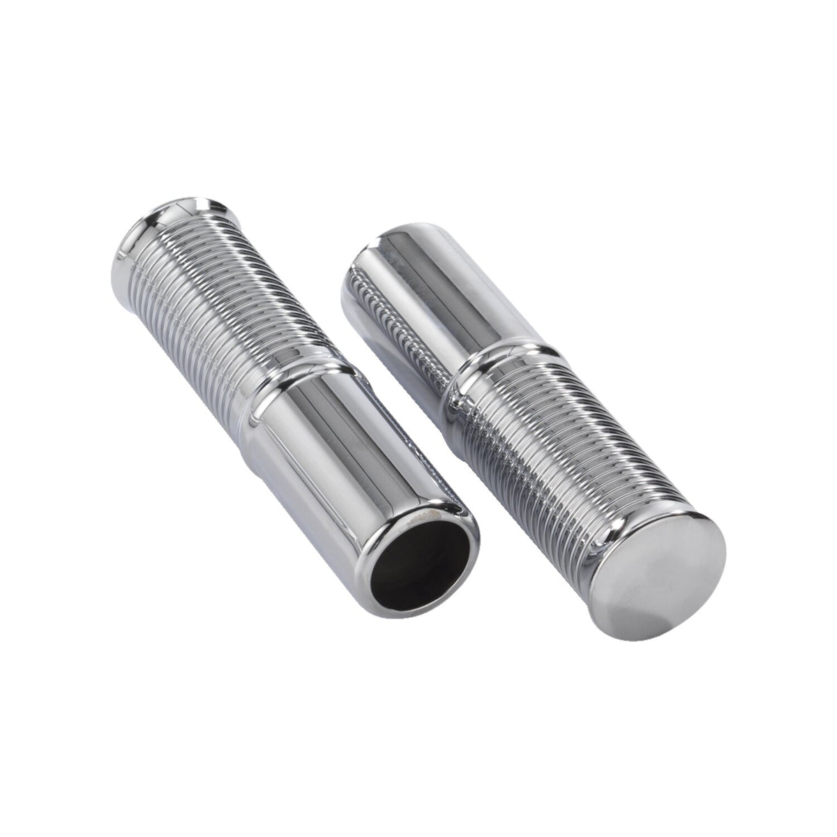 Kustom Tech, FL handlebar grip set. Int. throttle, chrome