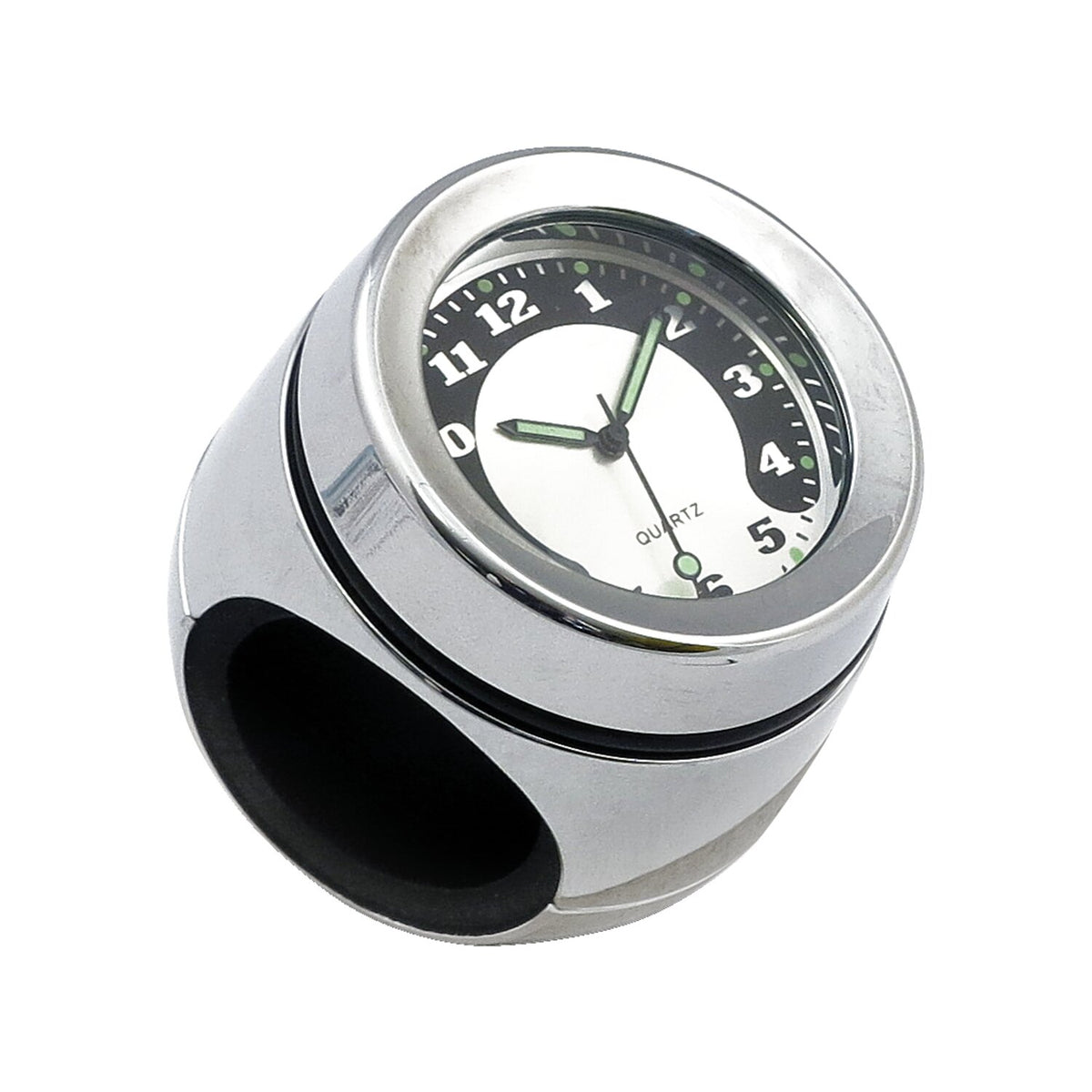 Handlebar mounted clock. Chrome