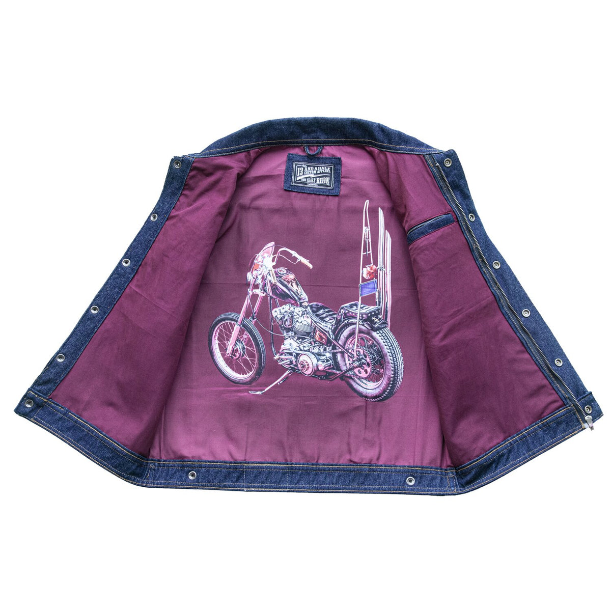 13 1/2 Rain Splitter denim vest