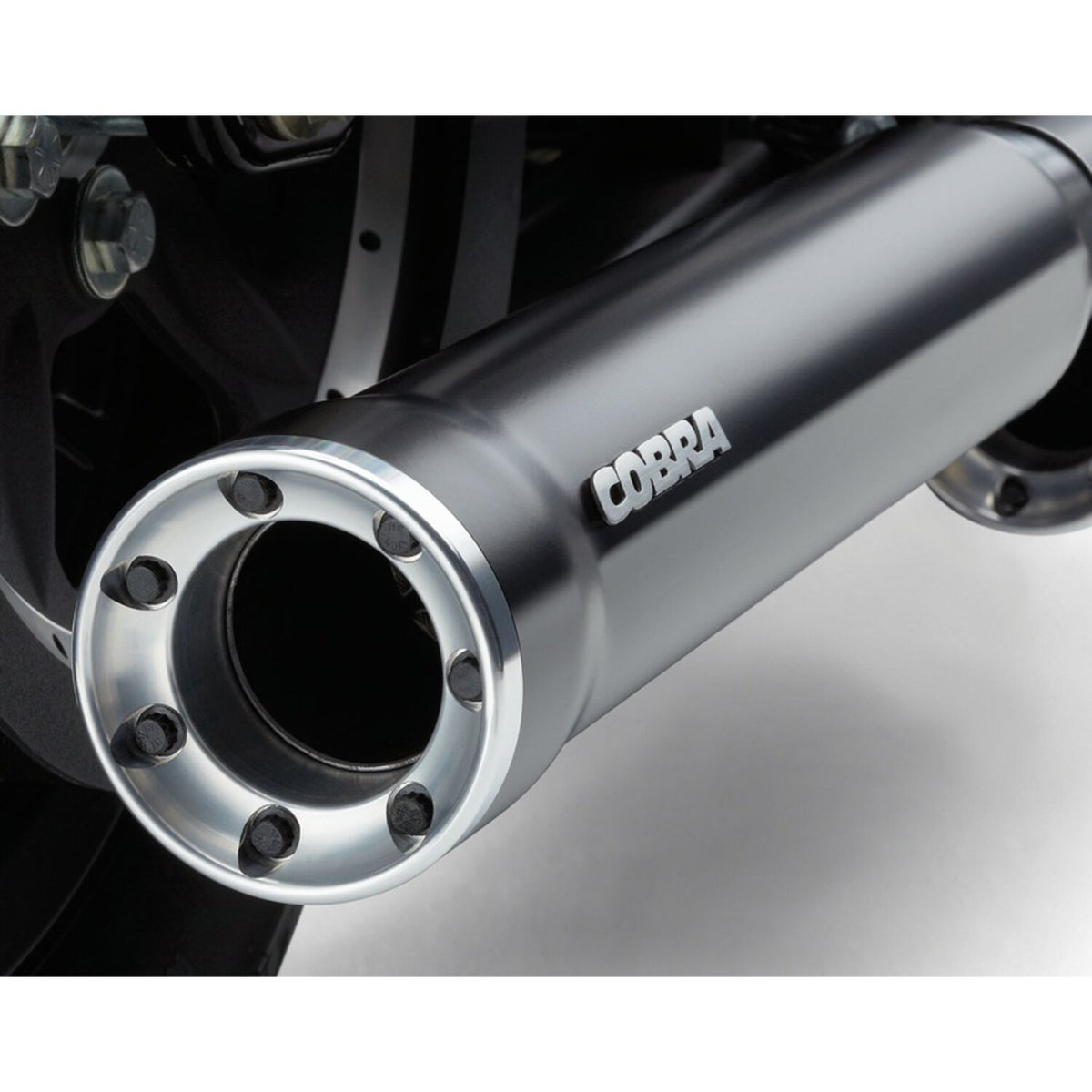 Cobra, 3" RPT Race Pro slip-on mufflers. Black