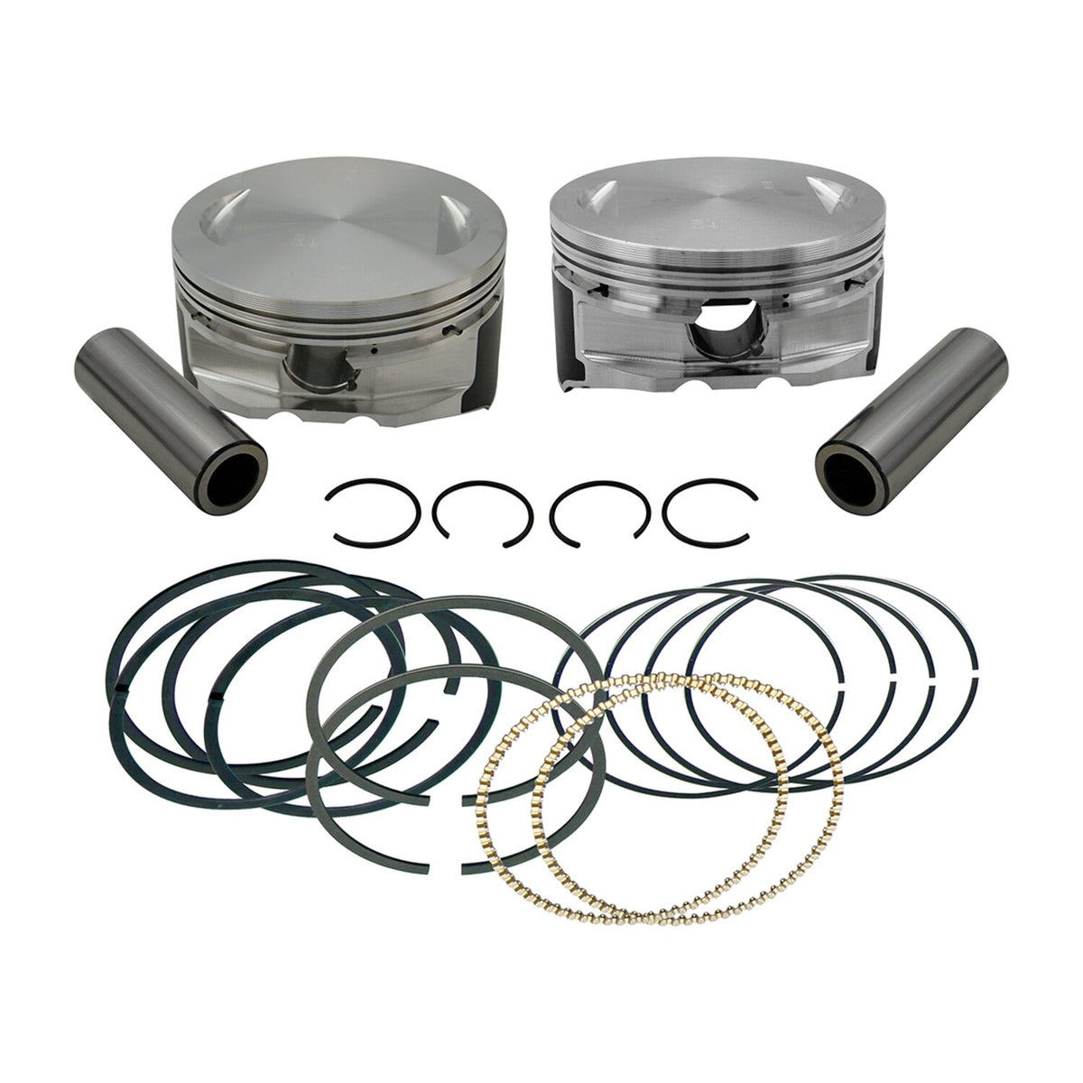 S&S, 111" 4-1/8" bore forged piston kit. Std