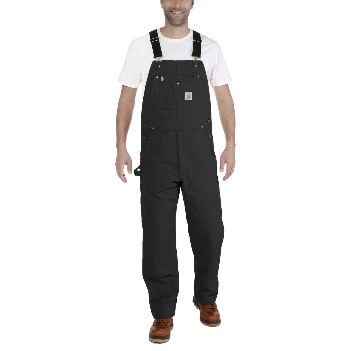 Carhartt Relaxed Fit duck bib overall black