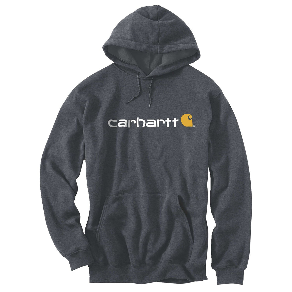 Carhartt Signature logo hoodie carbon heather