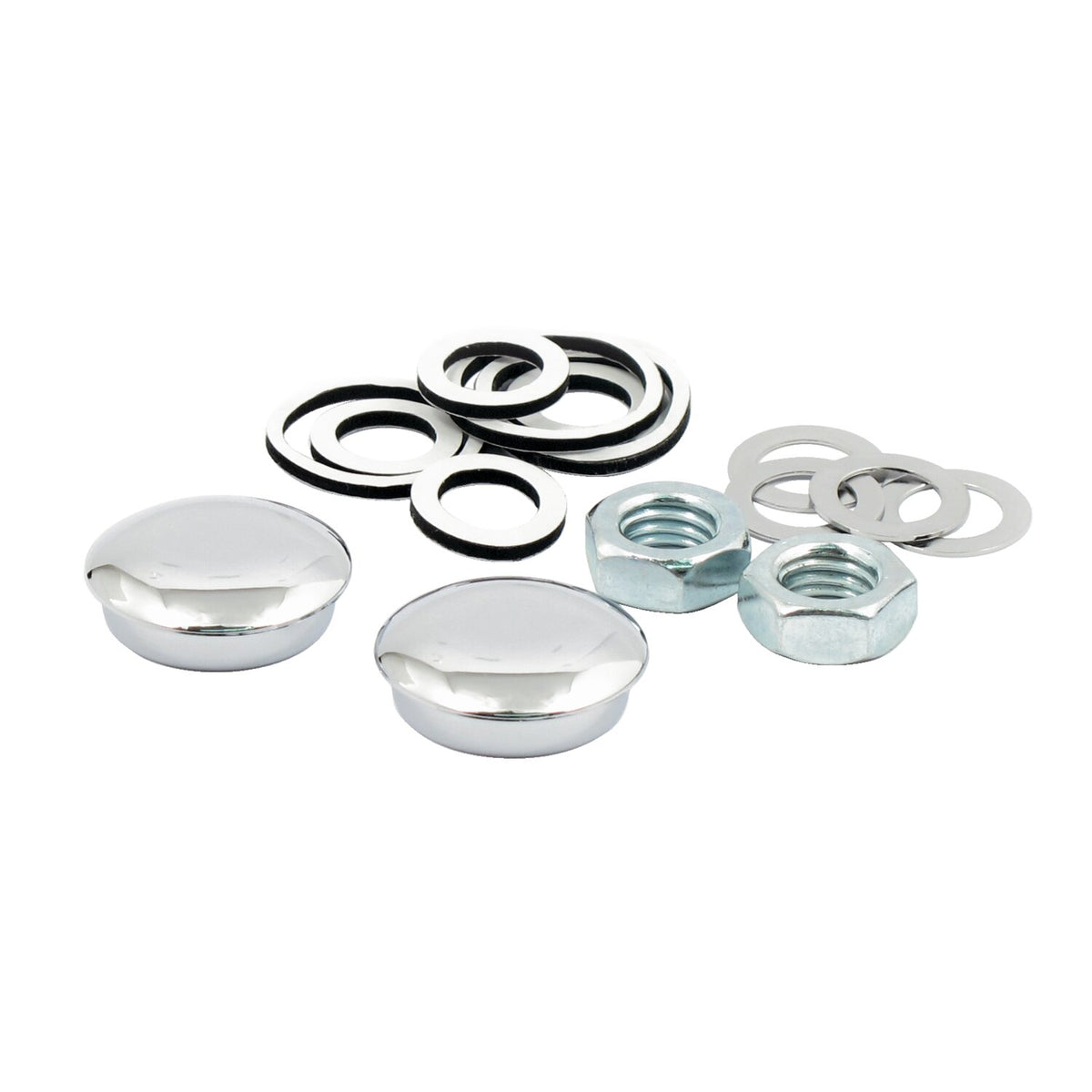 Shock bolt cover kit. Chrome