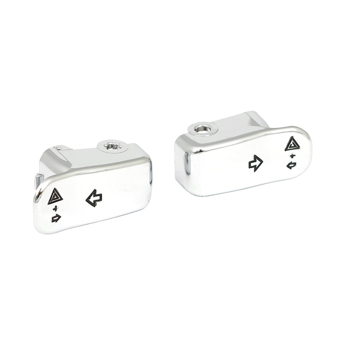 Turn signal switch extender cap set. Chrome