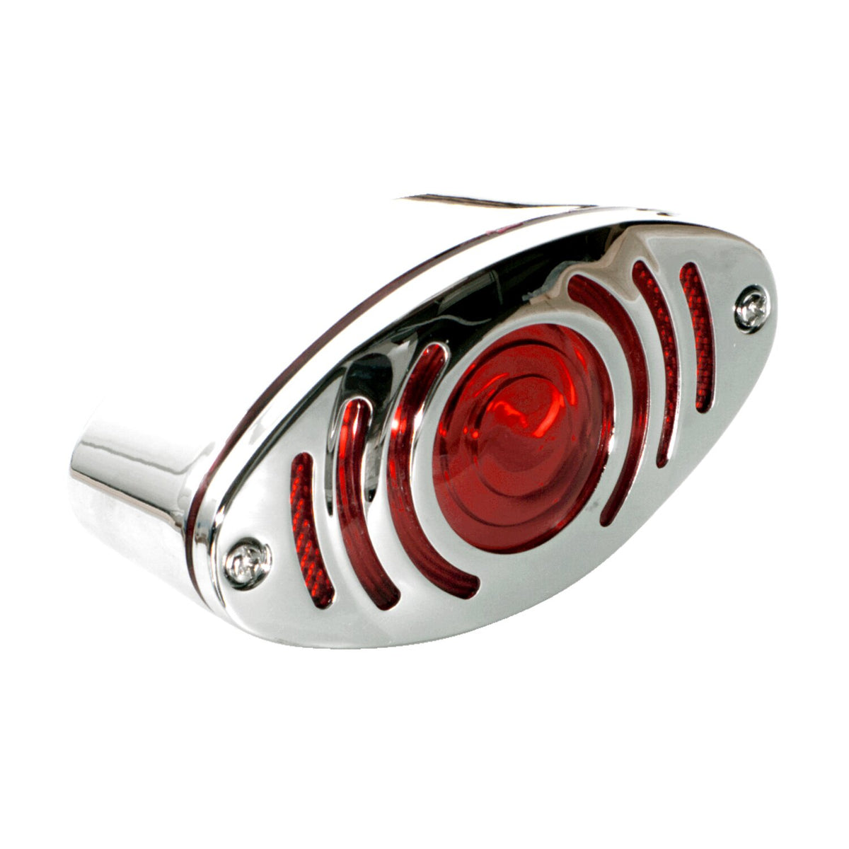 Cateye taillight grill. Circle, chrome