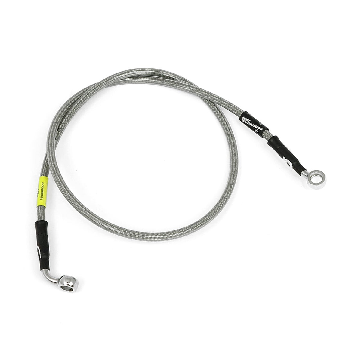 MCS by Goodridge brake line front, stainless clear coated