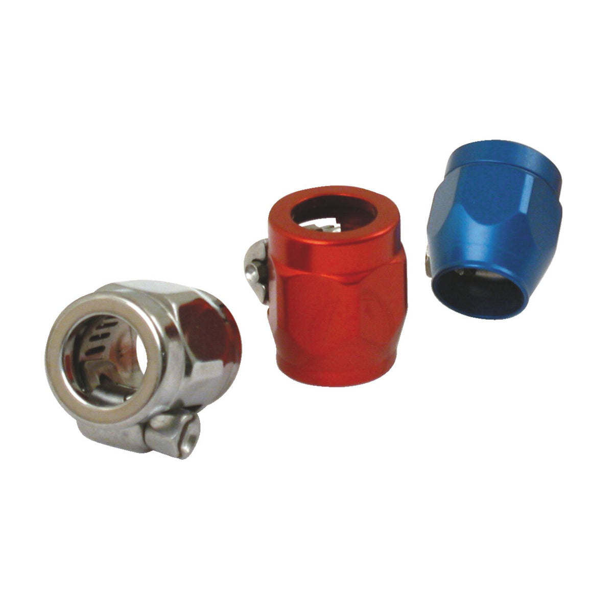 Goodridge hose clamps, 3/8". Chrome