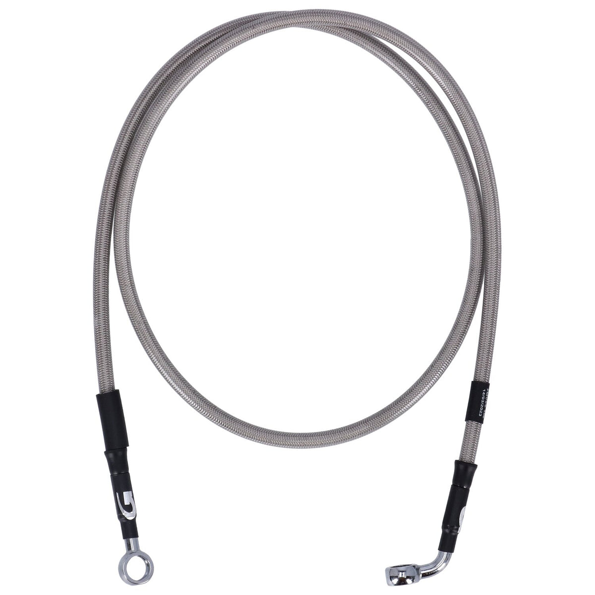 MCS by Goodridge brake line front, stainless clear coated